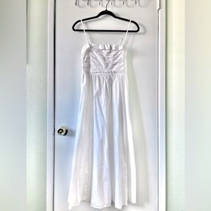 Abercrombie & Fitch White Emerson Poplin Midi Dress, Size XSP